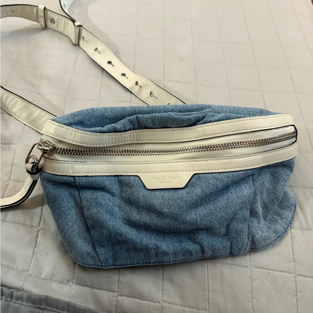 Rag & Bone Denim Bag with Cream Details